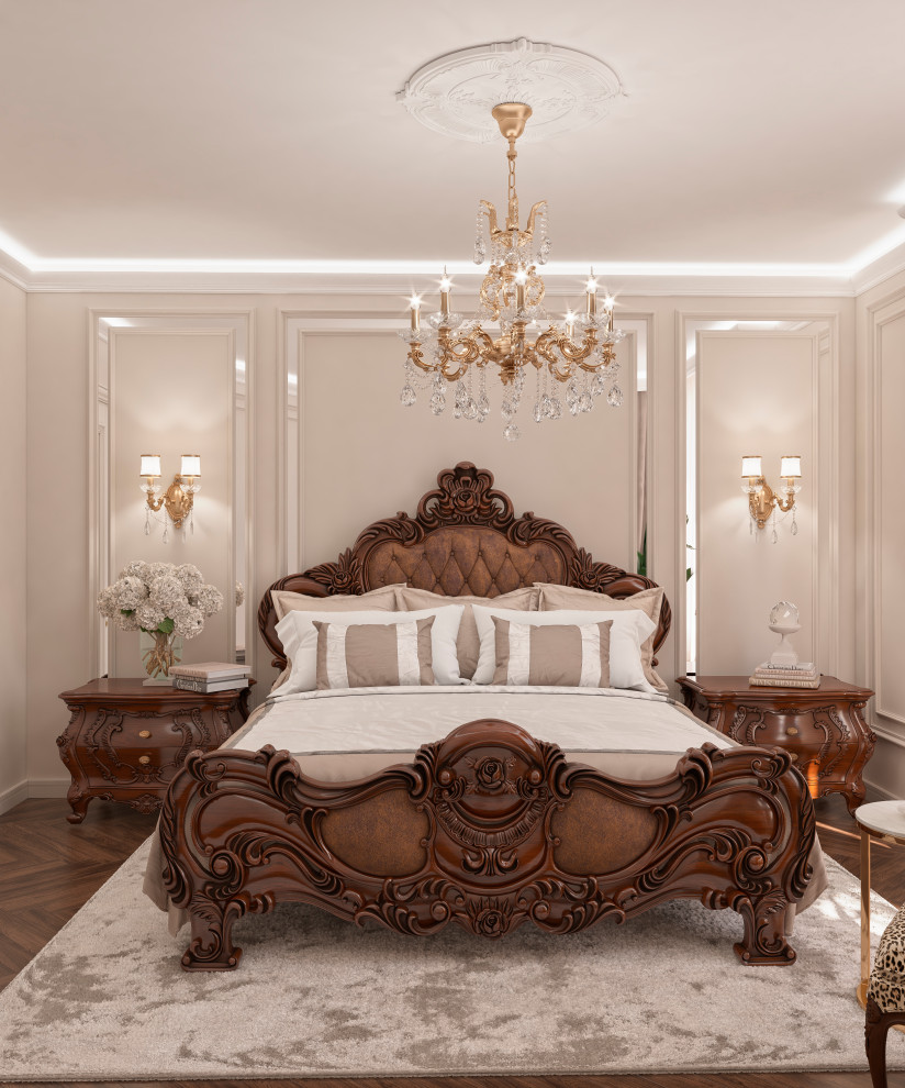 Квартира в классическом стиле с существующей мебелью.