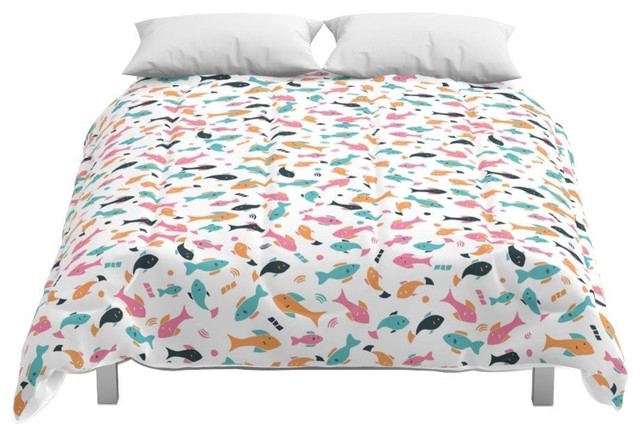 Society6 Fish Comforter Contemporary Comforters And Comforter