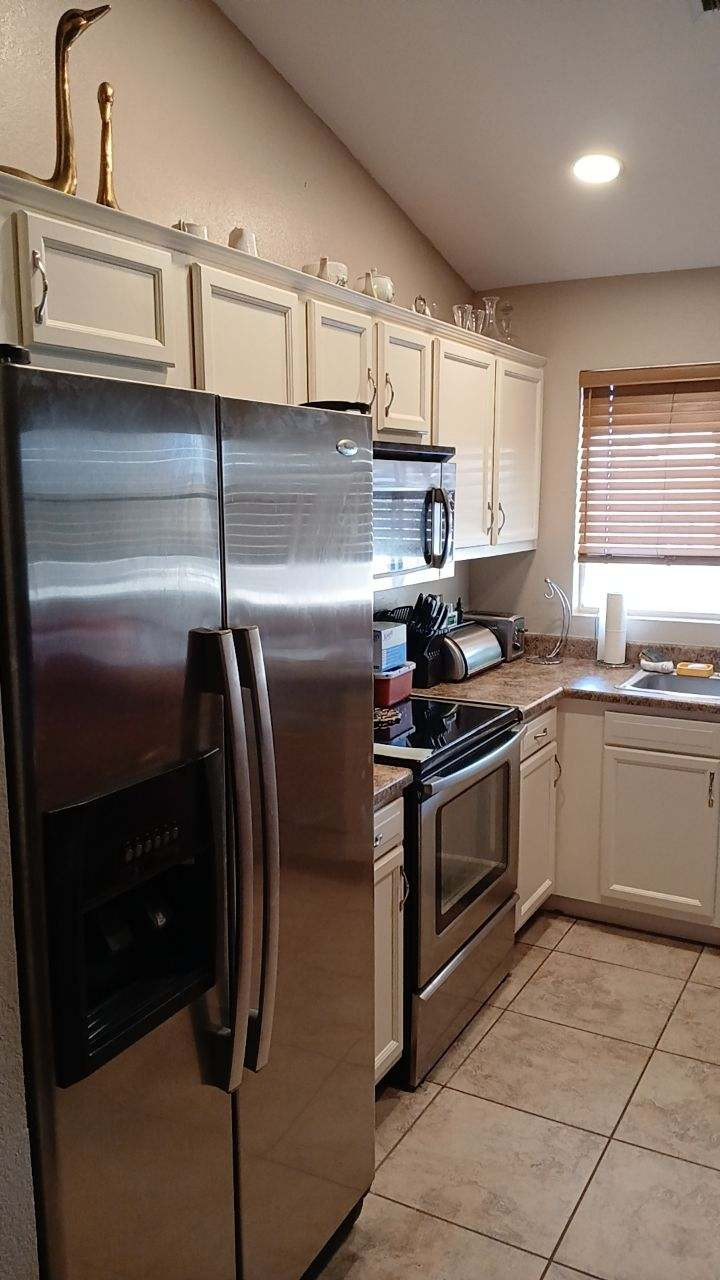 Two Tone Neutral Painted Kitchen