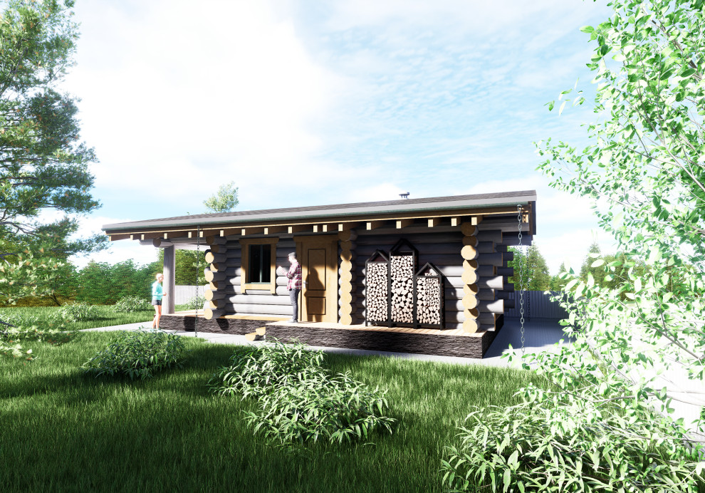 Баня из бревна ручной рубки, кело