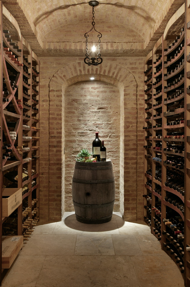 Photo of a mediterranean wine cellar in Los Angeles.