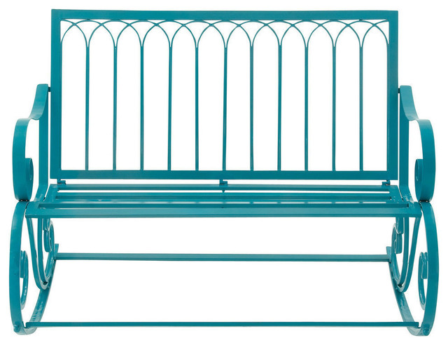 DecMode Great Outdoors All-Weather 49 in. Metal Rocking Bench - 29071