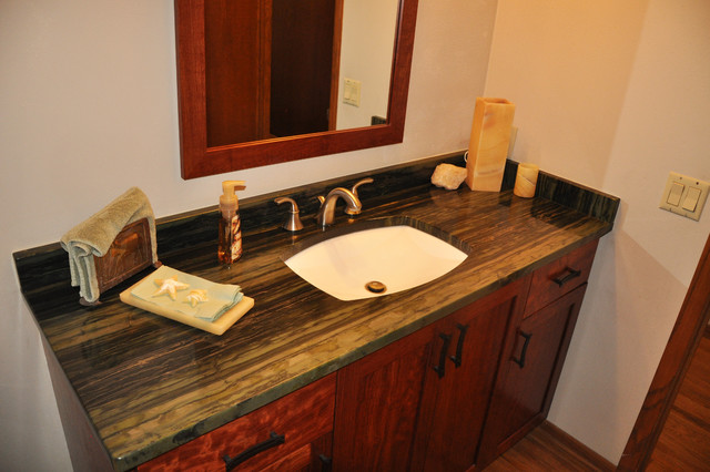 Bamboo Green Granite Asian Bathroom Other By Madison Block