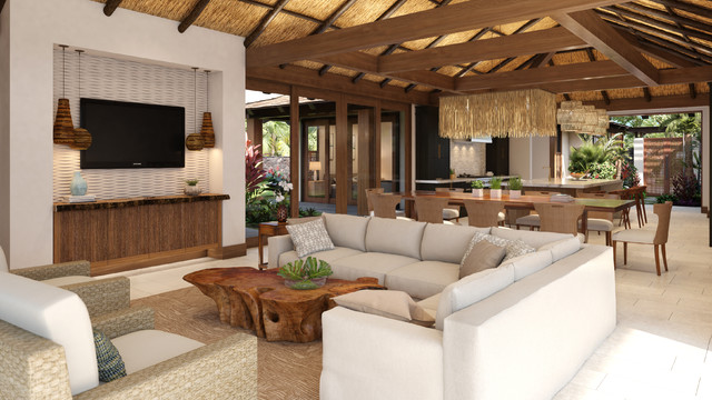 Organic Living tropical-living-room
