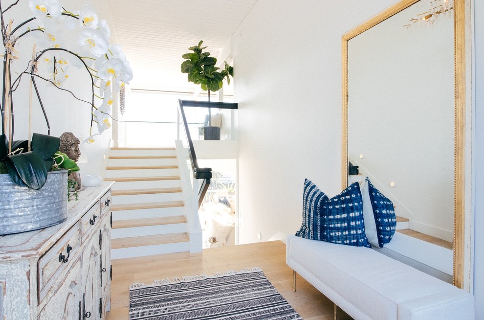 Organic Bohemian Beach Cottage - Beach Style - Staircase - Orange ...