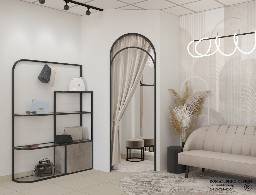 Дизайн выставочного зала шоурума женской одежды