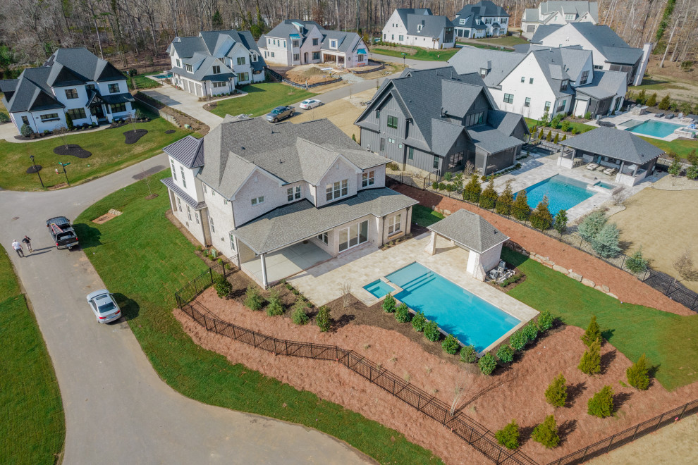 Transitional exterior home photo in Charlotte
