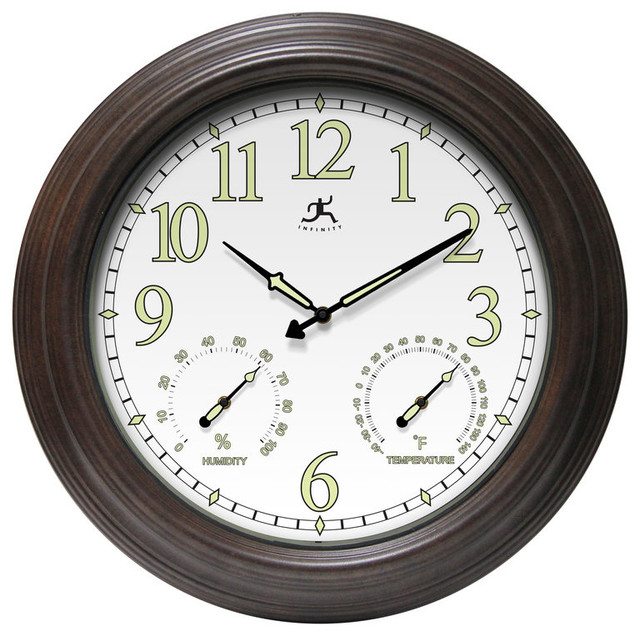 Infinity Instruments Radiant Reader 18.5" Glowing Outdoor Wall Clock