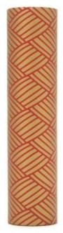 kaarskoker Basketweave 6 in. x 7/8 in. Red and Gold Paper Candle Covers, Set of
