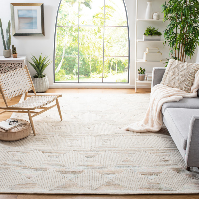 Safavieh Textural Collection TXT102A Rug, Ivory, 8' X 10'