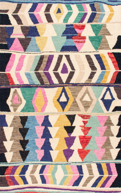 nuLOOM Hand Tufted Wool Ofelia Bohemian Area Rug, Multi, 2'6"x6'