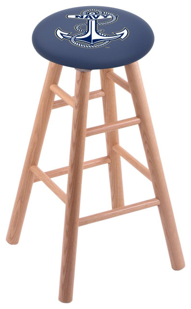 Holland RC US Naval Academy 36" Swivel Oak Bar Stool Natural