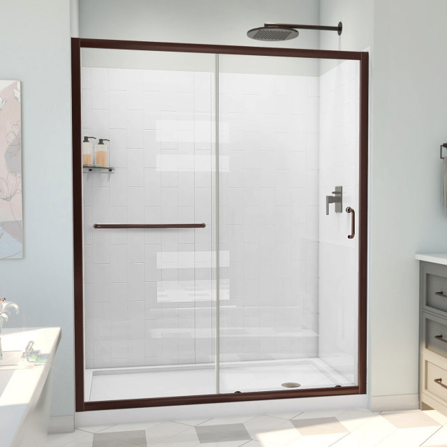 DreamLine D2096036XXR0006 InfinityZ 36x60" Sliding Shower Door, Base