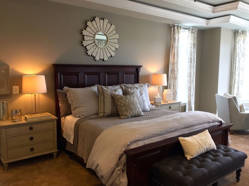 Inspiration for a transitional master bedroom in DC Metro.