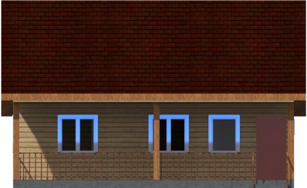 Каркасный дачный дом [007.14]