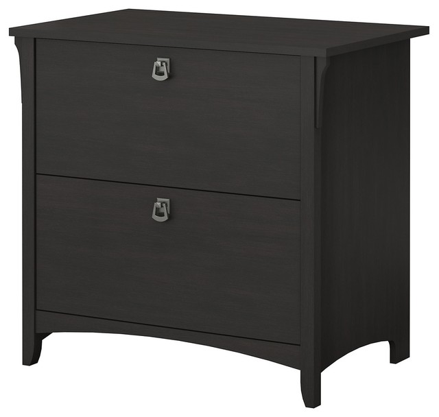 Bush Salinas Lateral File Cabinet Vintage Black Transitional