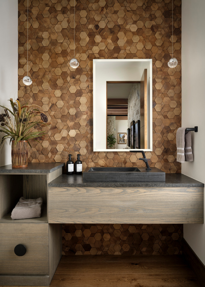 Modern Mountain at Angler Mountain - Rustic - Powder Room - Denver - by ...