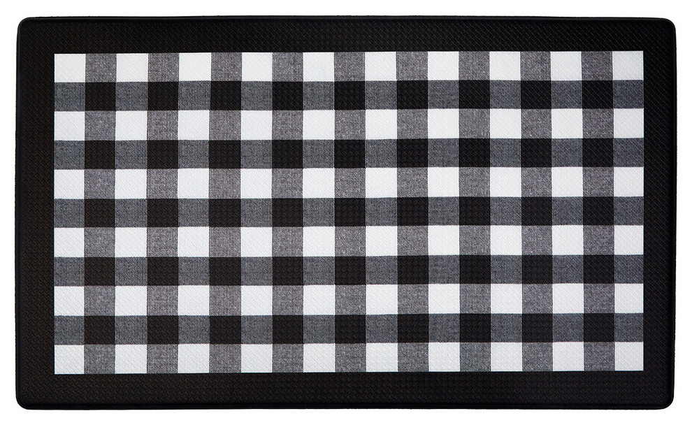 Anti Fatigue Mat 18"x30", Buffalo Check Farmhouse Kitchen Mats by
