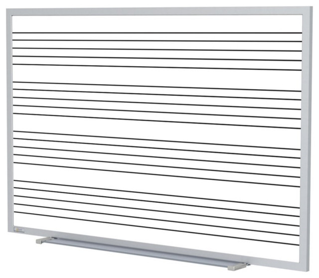Ghent's Ceramic 4' x 6' M1 Mag. Music Staff Whiteboard Set in White