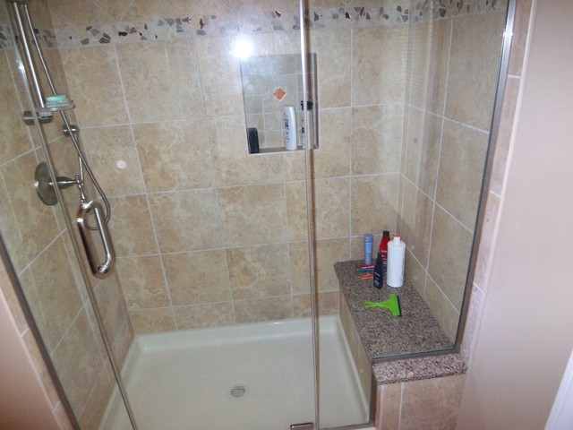 Guest Bath Replaced Tub With Walk In Shower Transitional