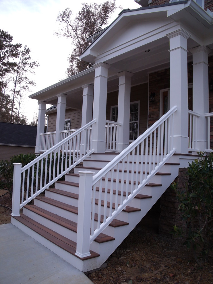 New Front Porch Stairs And Gable Roof Traditional Porch Atlanta