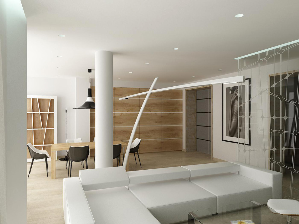 Гостиная-столовая в современном стиле