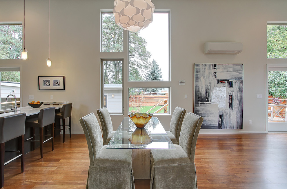 Transitional dining room photo in Seattle