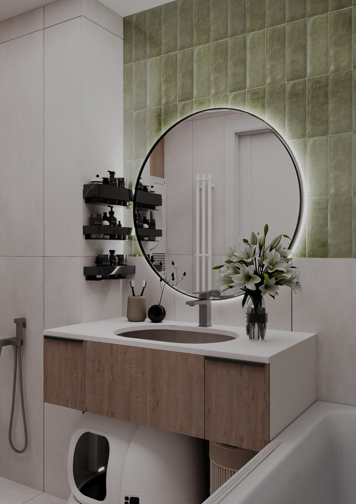 Квартира для семейной пары с ребенком в ЖК Полюса. 57,3 кв.м.