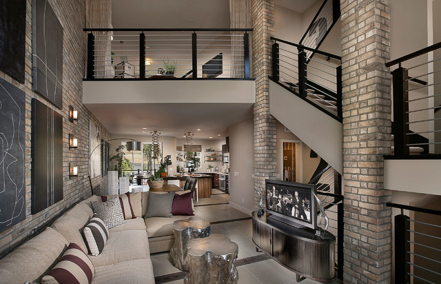 Sky Loft  Thin Brick Interior Contemporary  Living  Room  