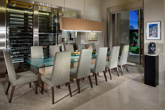 Desert Contemporary trendy-spisestue