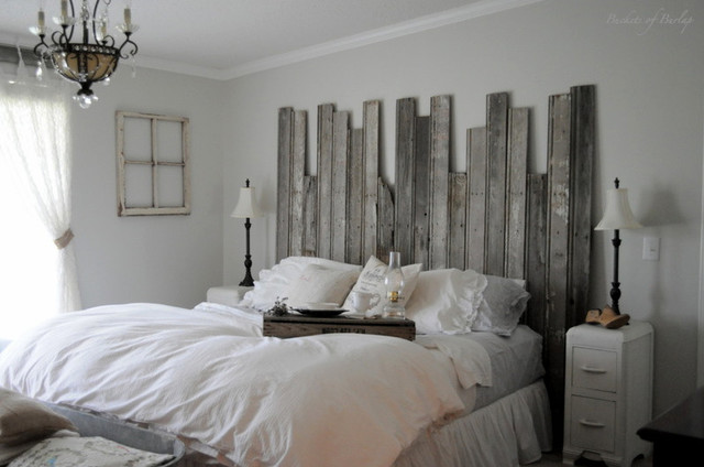 Rustic Headboard eclectic-bedroom