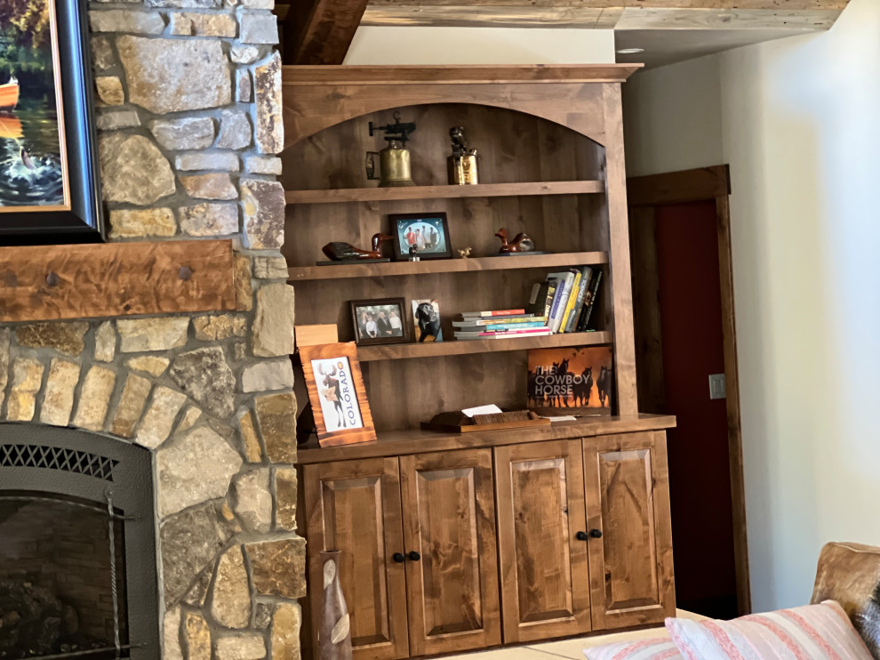 Inspiration for a rustic home design remodel in Denver
