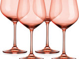 HomeRoots 485153 Translucent Large Wine Glasses, Blush Coral - Set of 4, 1  - Harris Teeter