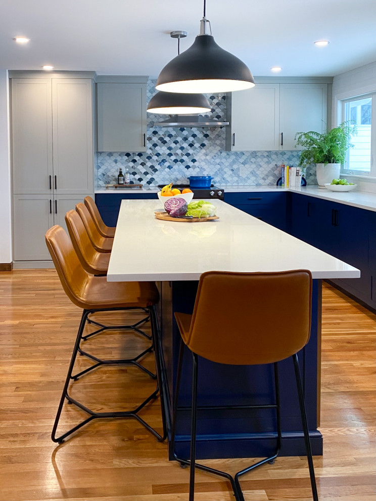 Transitional home design photo in Boston