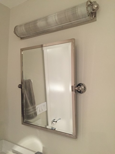 Master bathroom vanity lighting- closeup