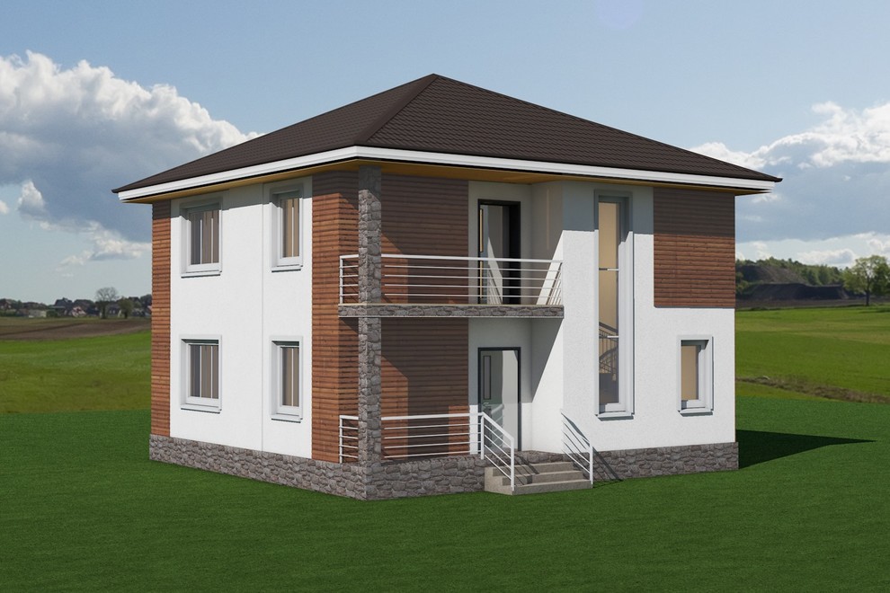 Проект дома из газобетона № 785 — 152 м2