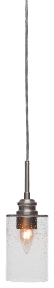 Edge 1 Light Mini Pendant In Brushed Nickel (1152-BN-300)
