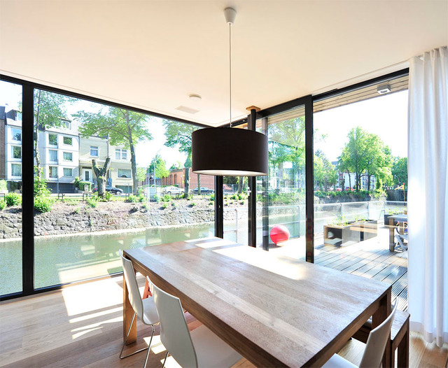 Esszimmer Hausboot moderno-sala-da-pranzo