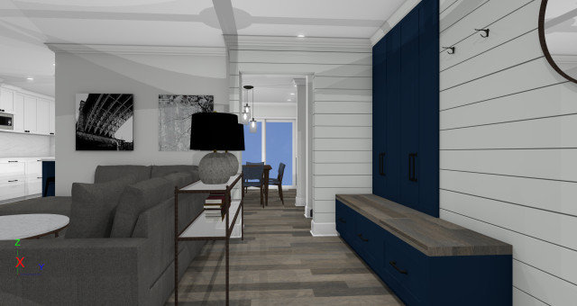 Oak Forest Split Level transitional-rendering