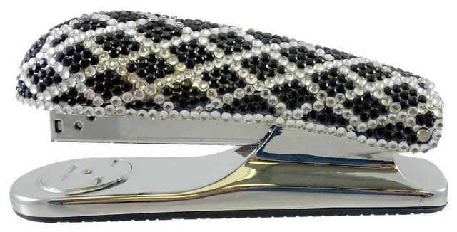 Desktop Black Diamond Stapler Mixed Media Office Bling Desktop