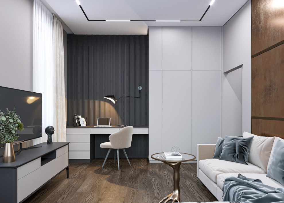 Двухкомнатная квартира в контрастном дизайне