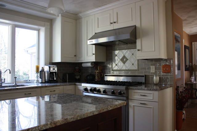 Linen White Painted Kitchen Cabinets Transitional Kitchen