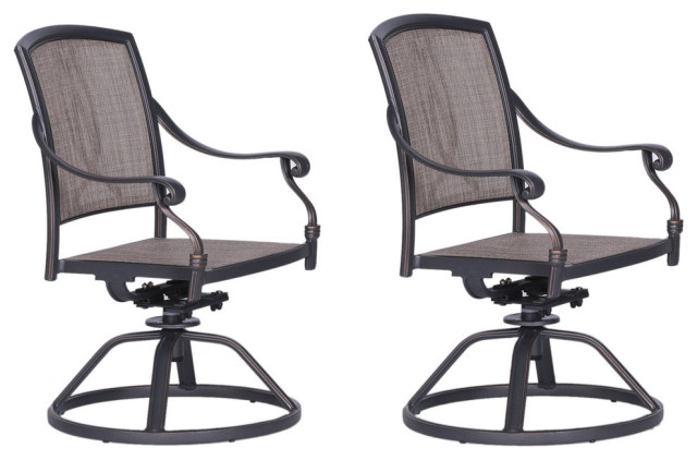 Bellvue Sling Swivel Rocker Patio 2 Chairs With Aluminum Frame Traditional Outdoor Rocking By Ipatio Houzz Bellvue Sling Swivel Rocker Patio 2, Aluminum Outdoor Rocking Chairs Set Of 2
