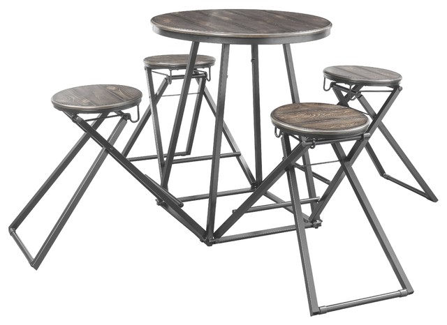 geo 5 piece industrial counter set in metal and wood geo 5 piece industrial counter set in metal and wood