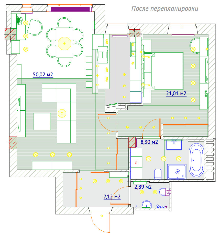 Двухкомнатная квартира
