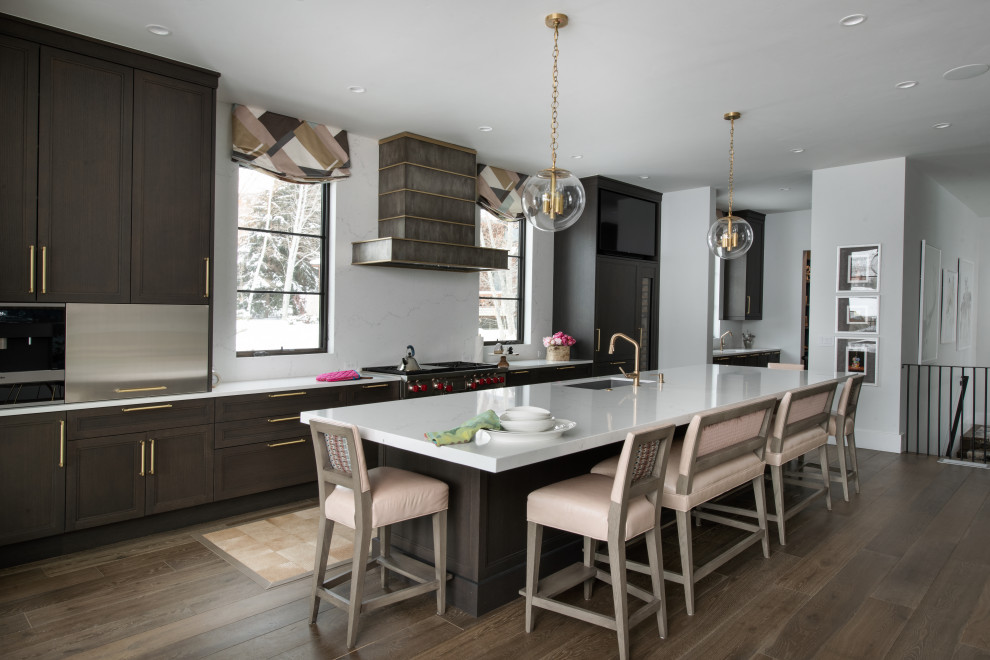 Transitional kitchen photo in Denver