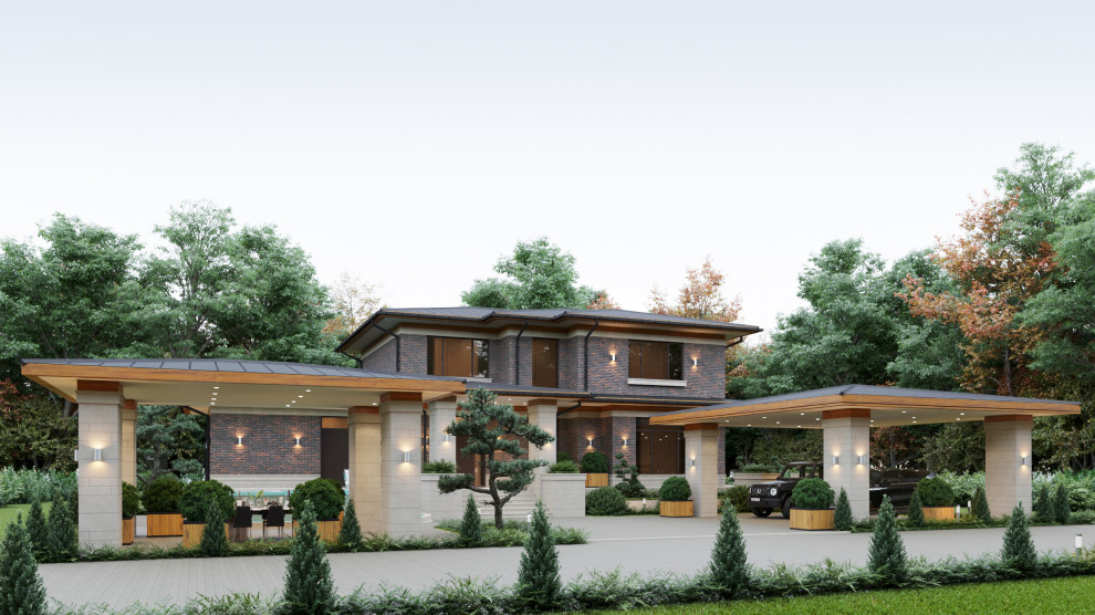 Дом в стиле Ф.Л.Райта (стиль Прерий)