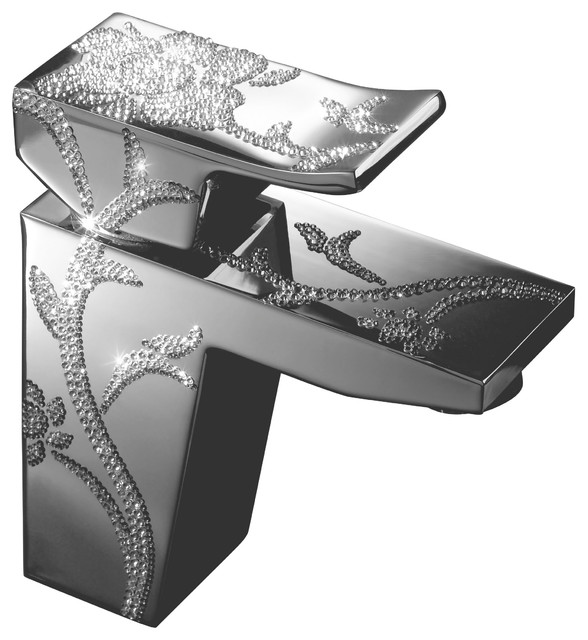 Luxury Bathroom Faucet Chrome With Swarovski Crystal Contemporary