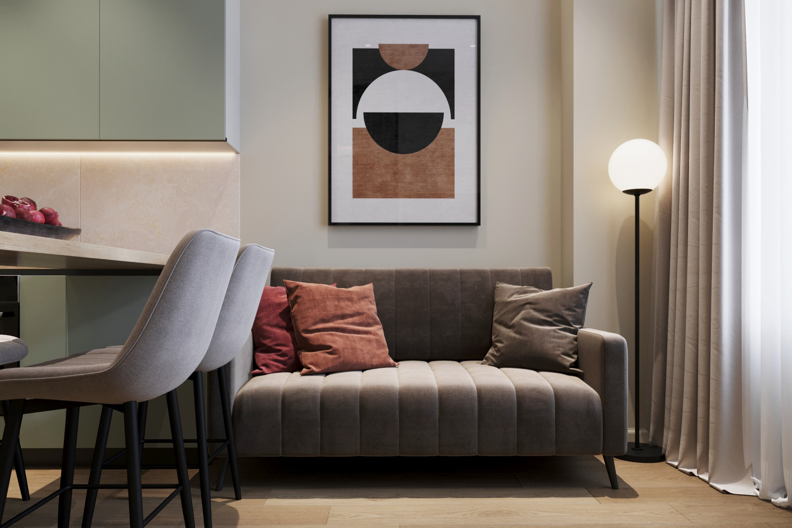 Однокомнатная квартира в современном стиле