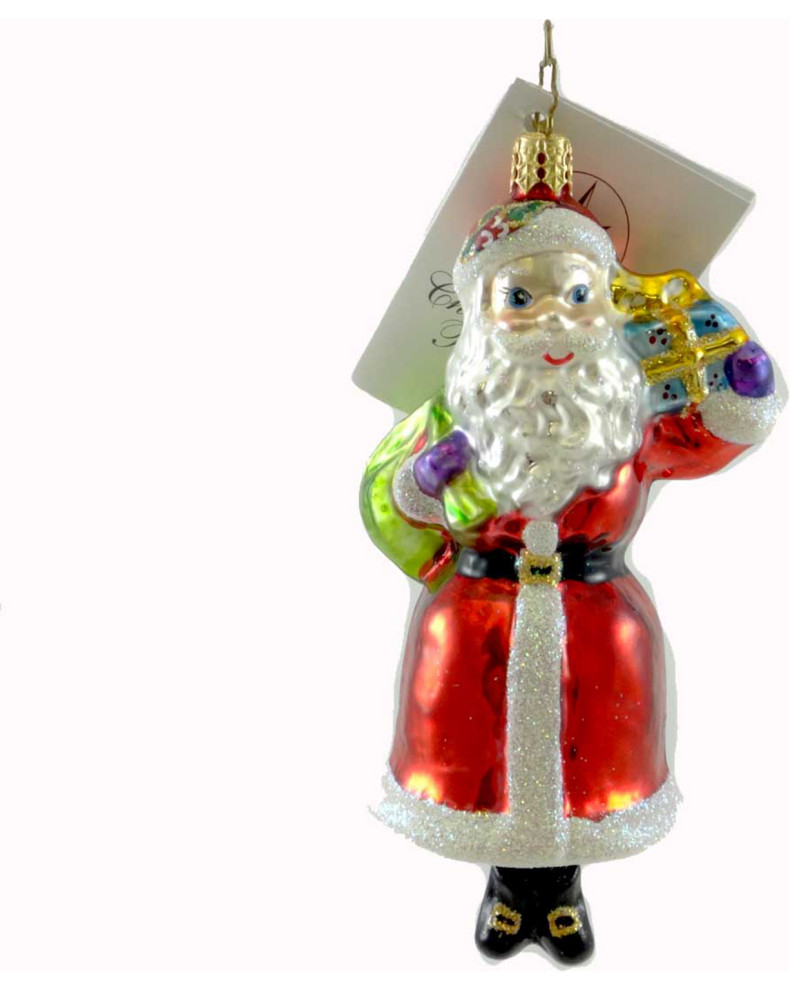 Christopher Radko RING-A-DING SANTA Glass Ornament Christmas - Christmas  Ornaments - by Story Book Kids Inc | Houzz